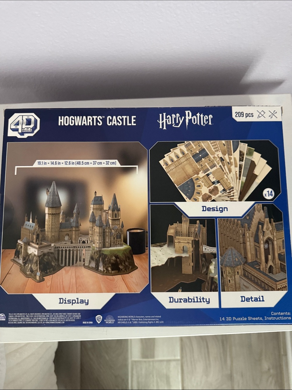 Harry Potter Hogwarts Castle 4D Puzzle - Blue & Tan - Picture 3 of 4